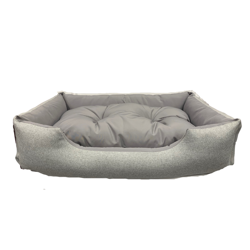 Dressage Deluxe Premium Dog Bed Large - Silver-1